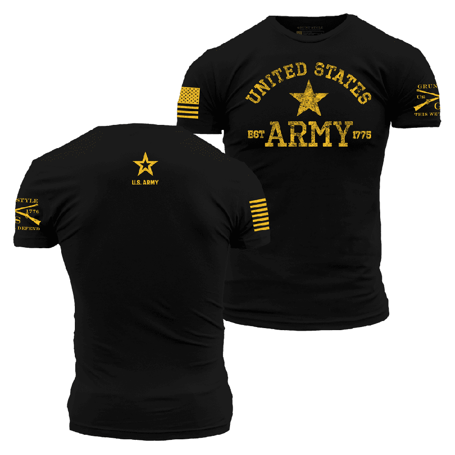 Grunt Style Tshirt - Army Est. 1775 T-Shirt - Black 