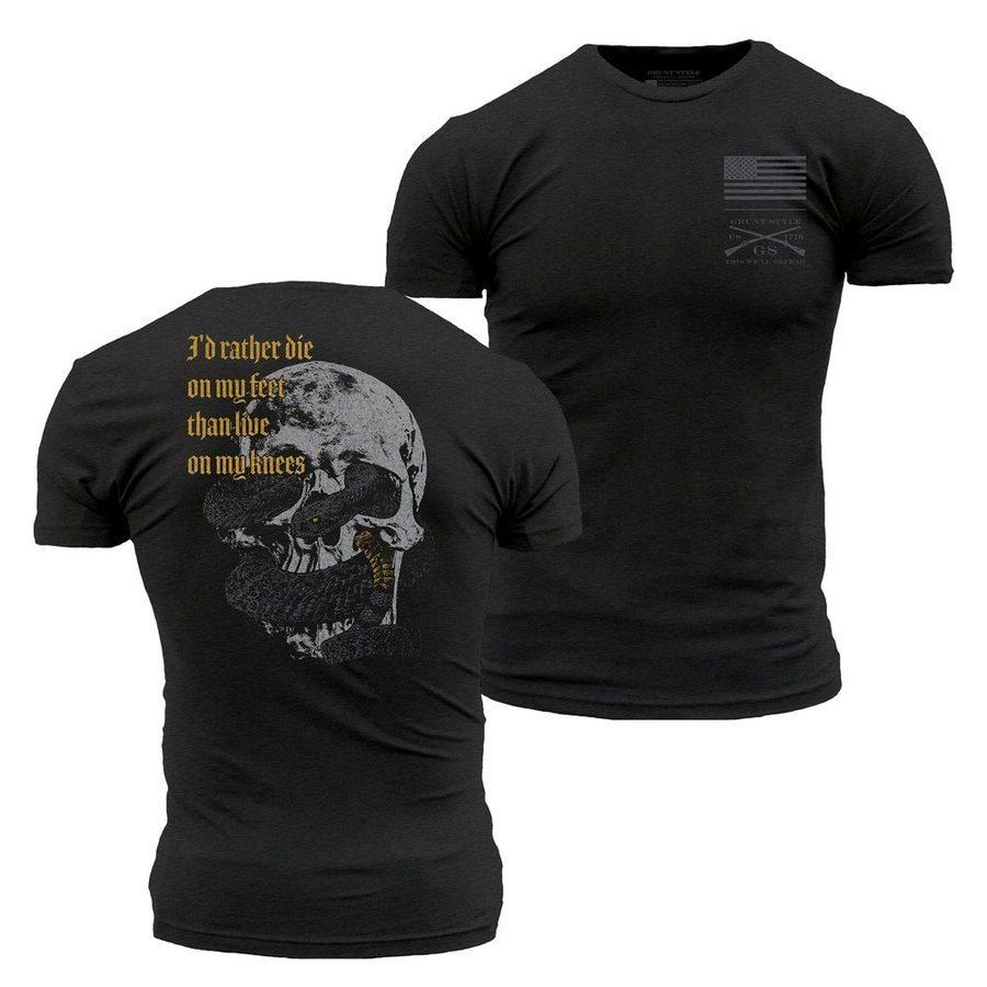 Grunt Style Tshirt - Die On My Feet T-Shirt - Black 