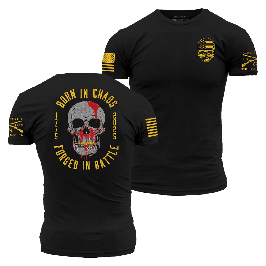 Grunt Style Tshirt - Forged In Battle T-Shirt - Black 