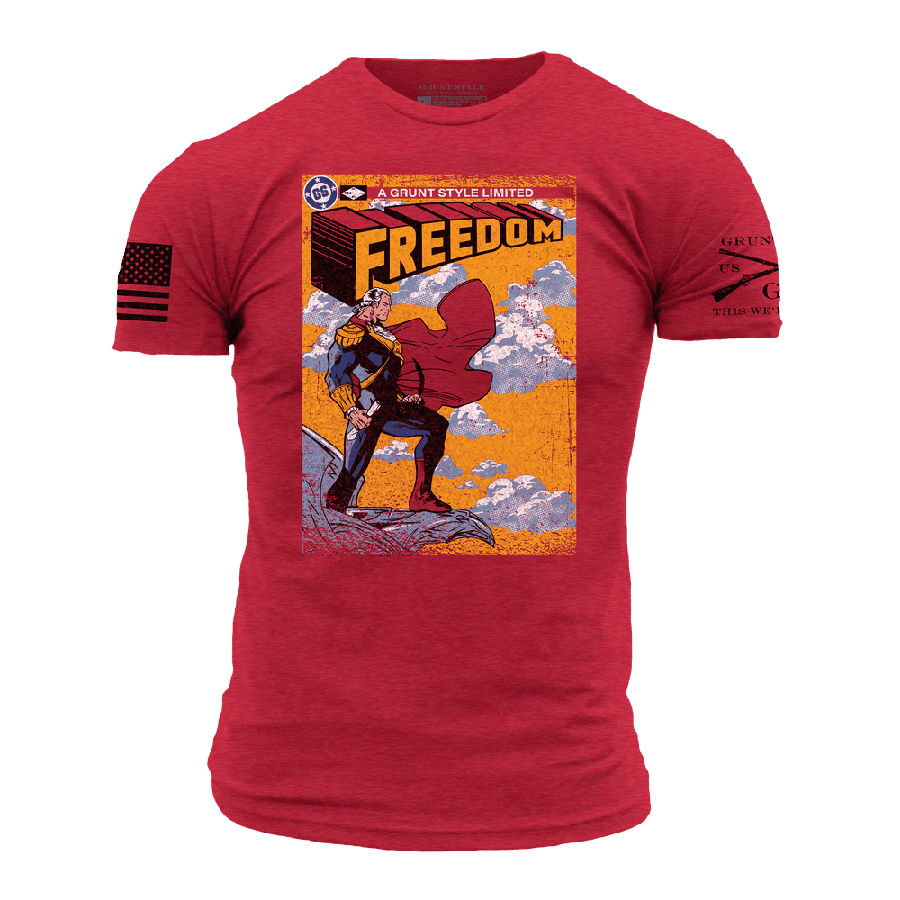 Grunt Style Tshirt - Freedom Comic T-Shirt - Red 