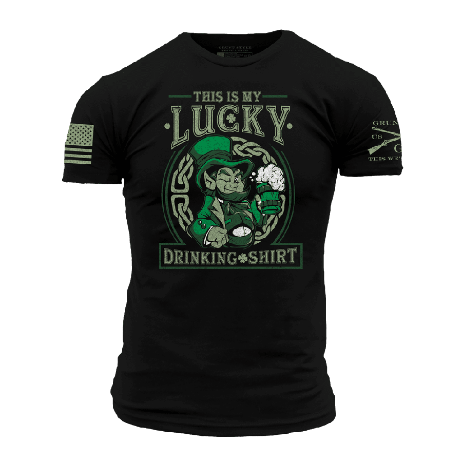 Grunt Style Tshirt - Lucky Drinking T-Shirt - Black 