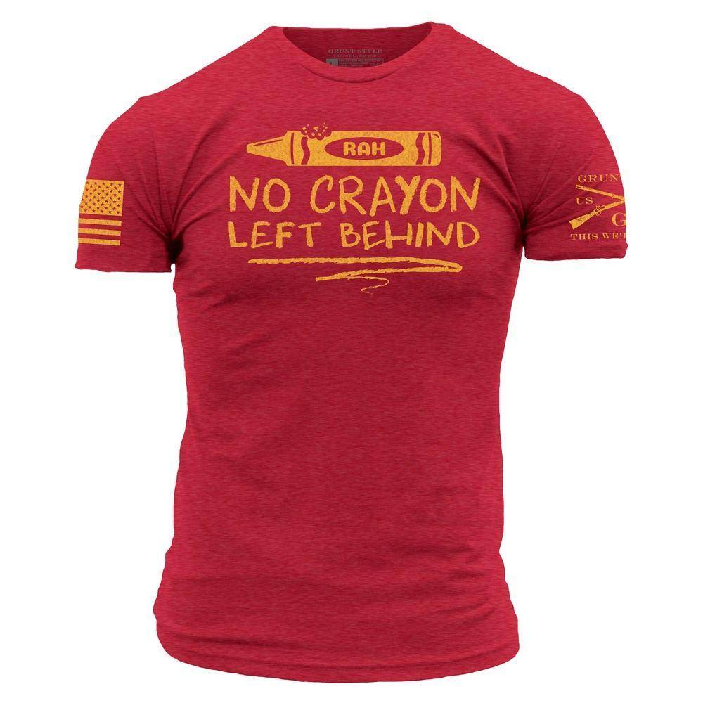 Grunt Style Tshirt - No Crayon Left Behind T-Shirt - Red 