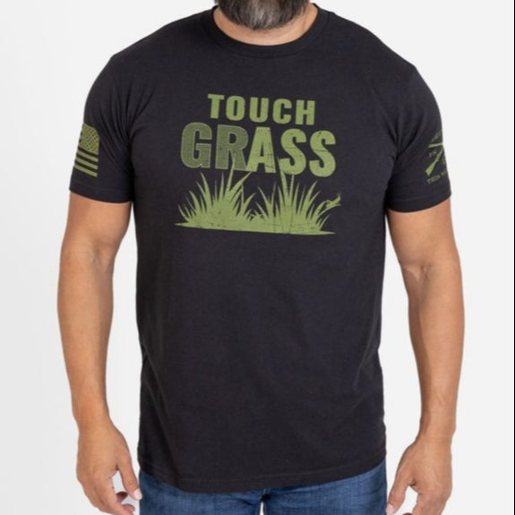 Grunt Style Tshirt - Touch Grass T-Shirt - Black 