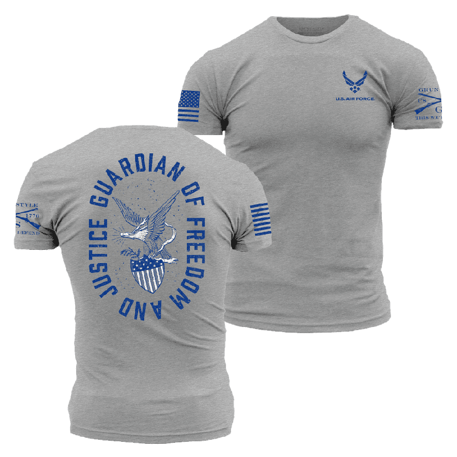 Grunt Style Tshirt - USAF - Guardian T-Shirt - Dark Heather Gray 
