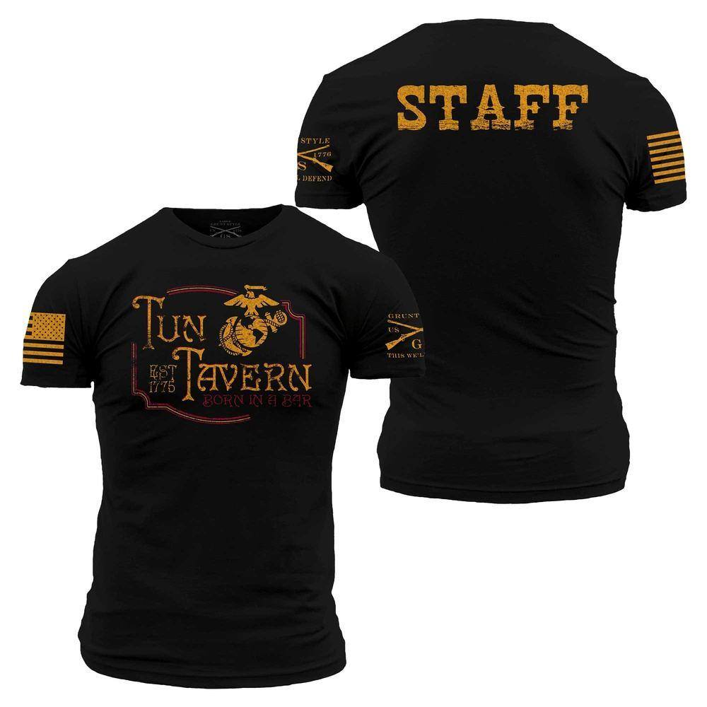 Grunt Style Tshirt - USMC - Tun Tavern Staff T-Shirt- Black 