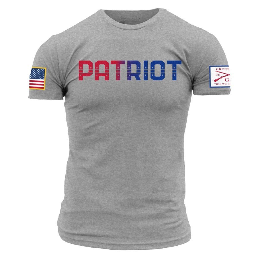 Grunt Style Tshirt - Patriot T-Shirt - Dark Heather Gray 