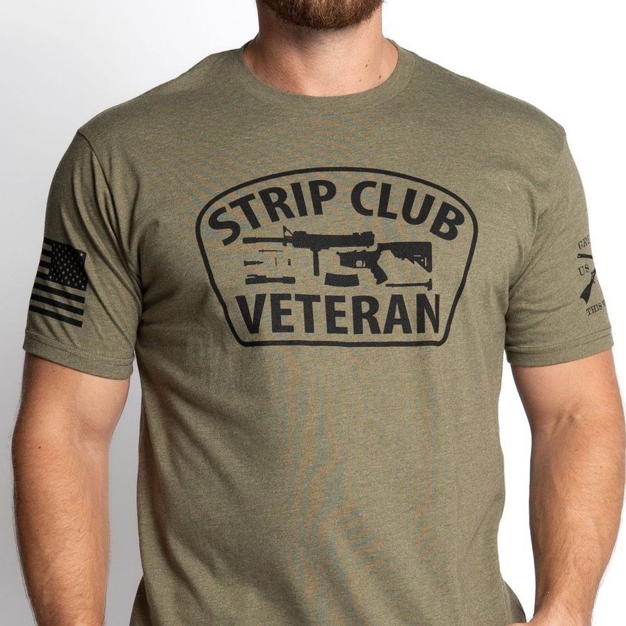 Grunt Style Tshirt - Strip Club Veteran T-Shirt - Military Green 