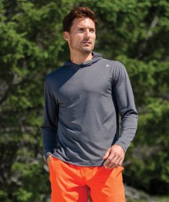 Rhoback Hoodie - Blitz Tech Hoodie | Heather - Charcoal Grey/Midnight Black 