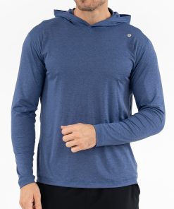 Rhoback Hoodie - Blitz Tech Hoodie | Heather - Deep Navy/Short Stop Blue 