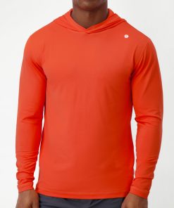 Rhoback Hoodie - Blitz Tech Hoodie | Heather - Fire Orange/Poppy Red 