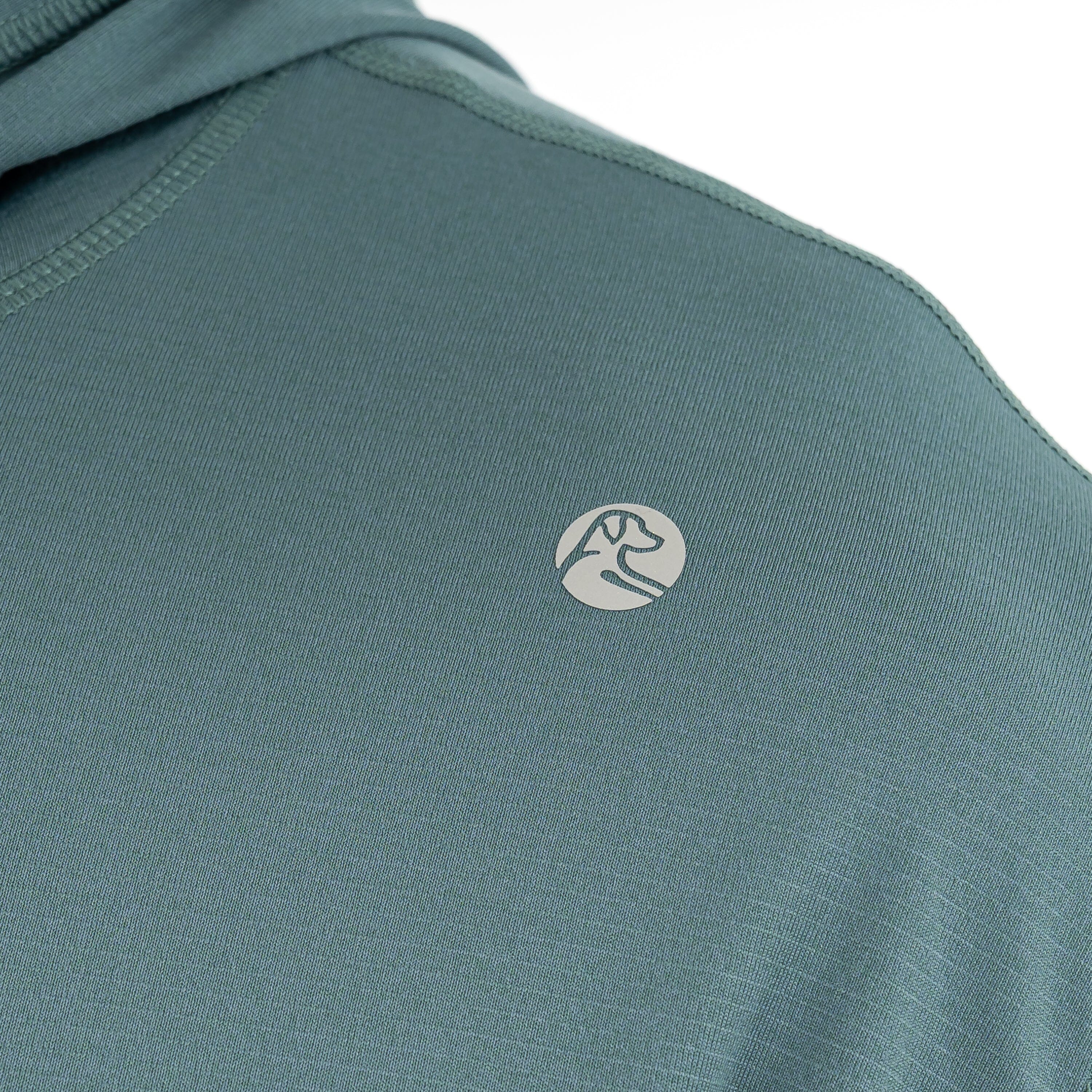 Rhoback Hoodie - Blitz Tech Hoodie | Heather - Jungle Green/Dusty Pine