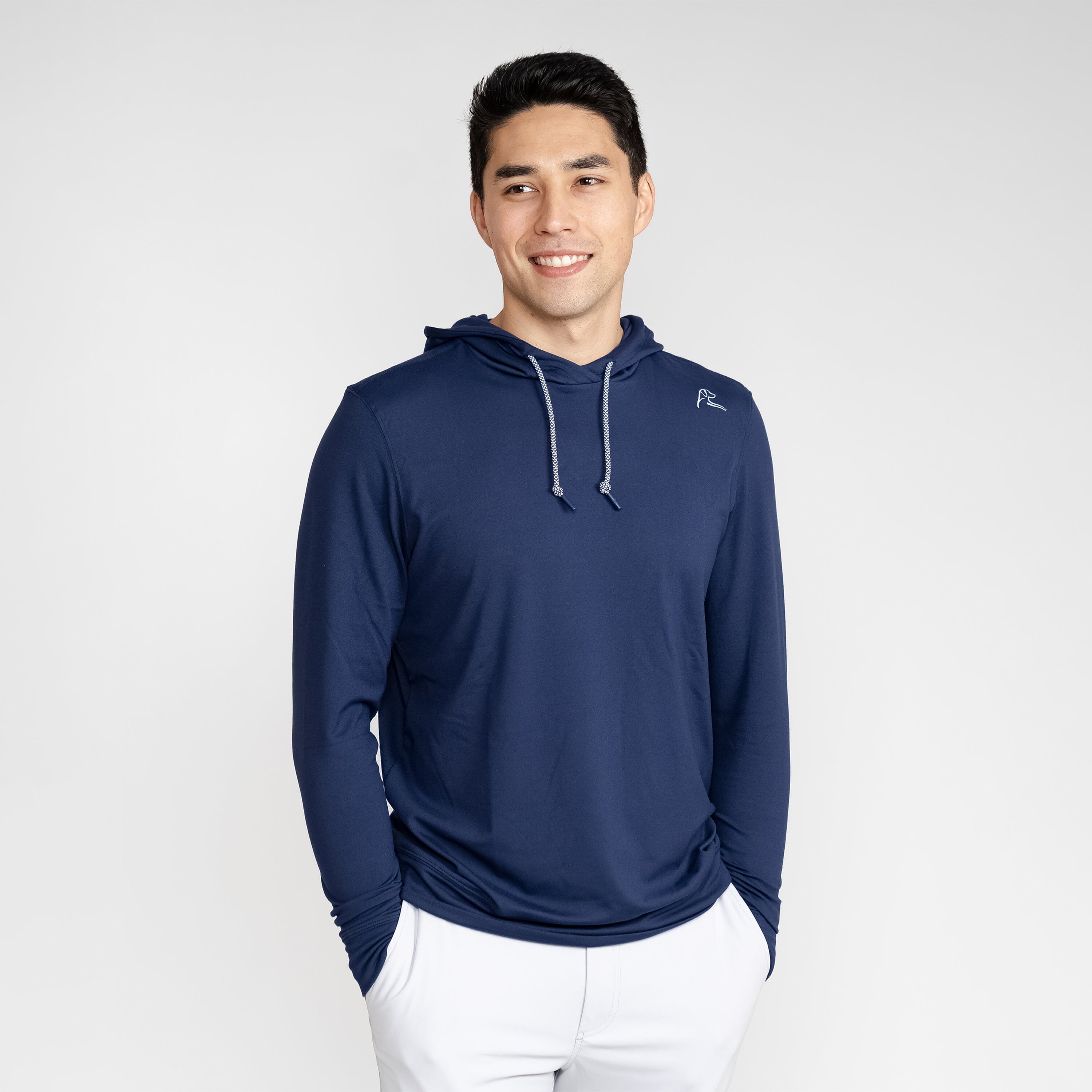 Rhoback Hoodie - Hesi Performance Hoodie | Heather - Admiral Navy/Ink Blue