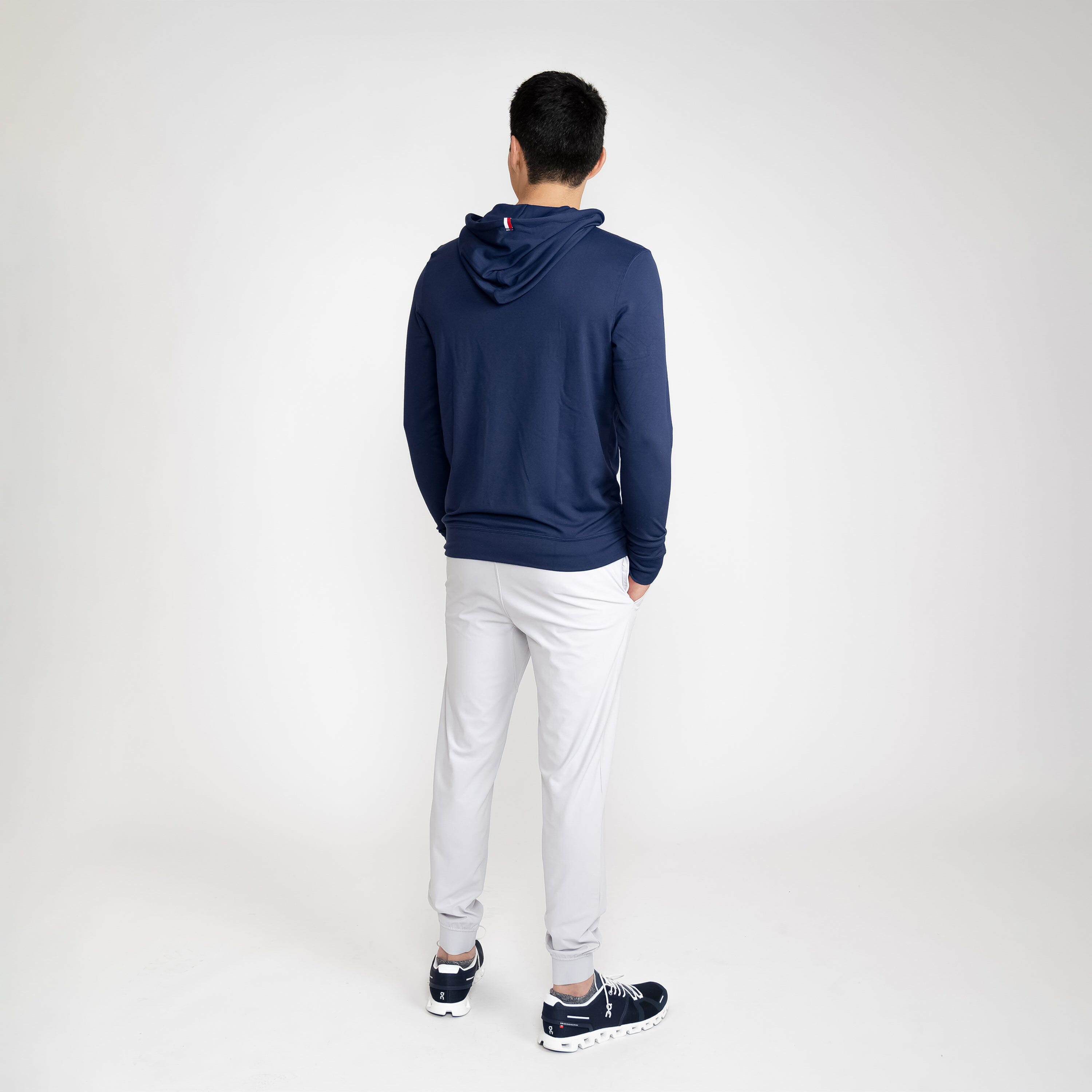 Rhoback Hoodie - Hesi Performance Hoodie | Heather - Admiral Navy/Ink Blue