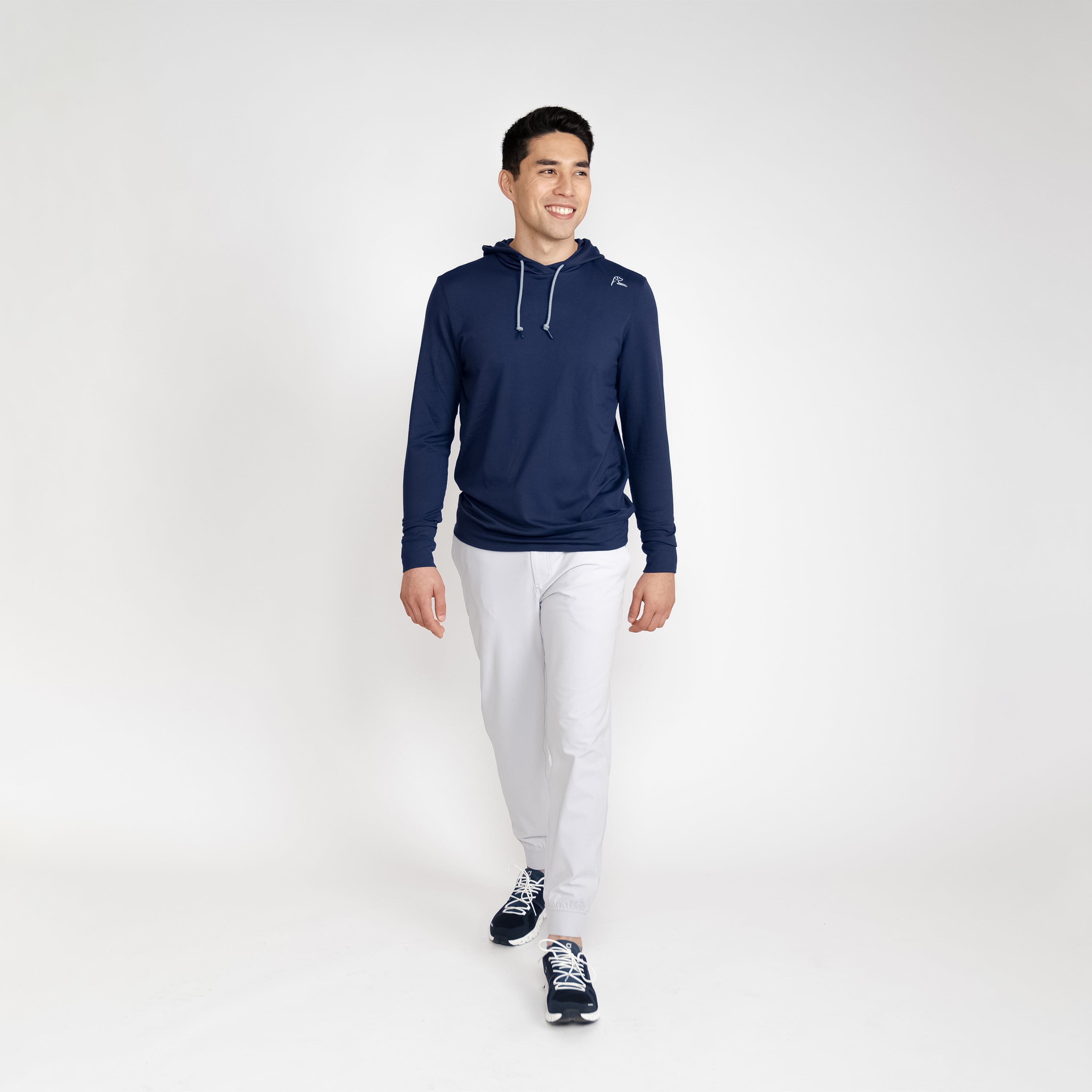 Rhoback Hoodie - Hesi Performance Hoodie | Heather - Admiral Navy/Ink Blue