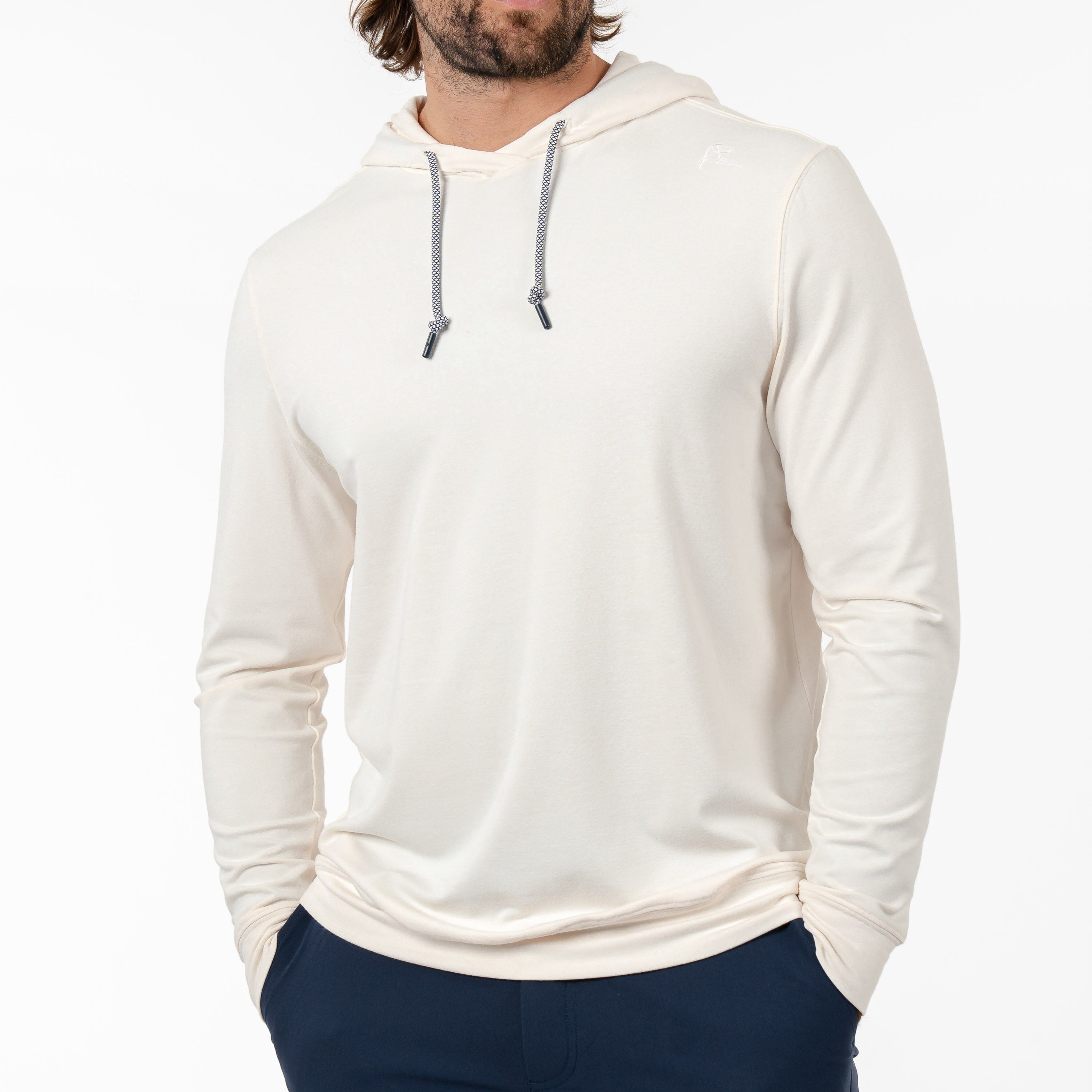 Rhoback Hoodie - Hesi Performance Hoodie | Heather - Ivory/Parchment White