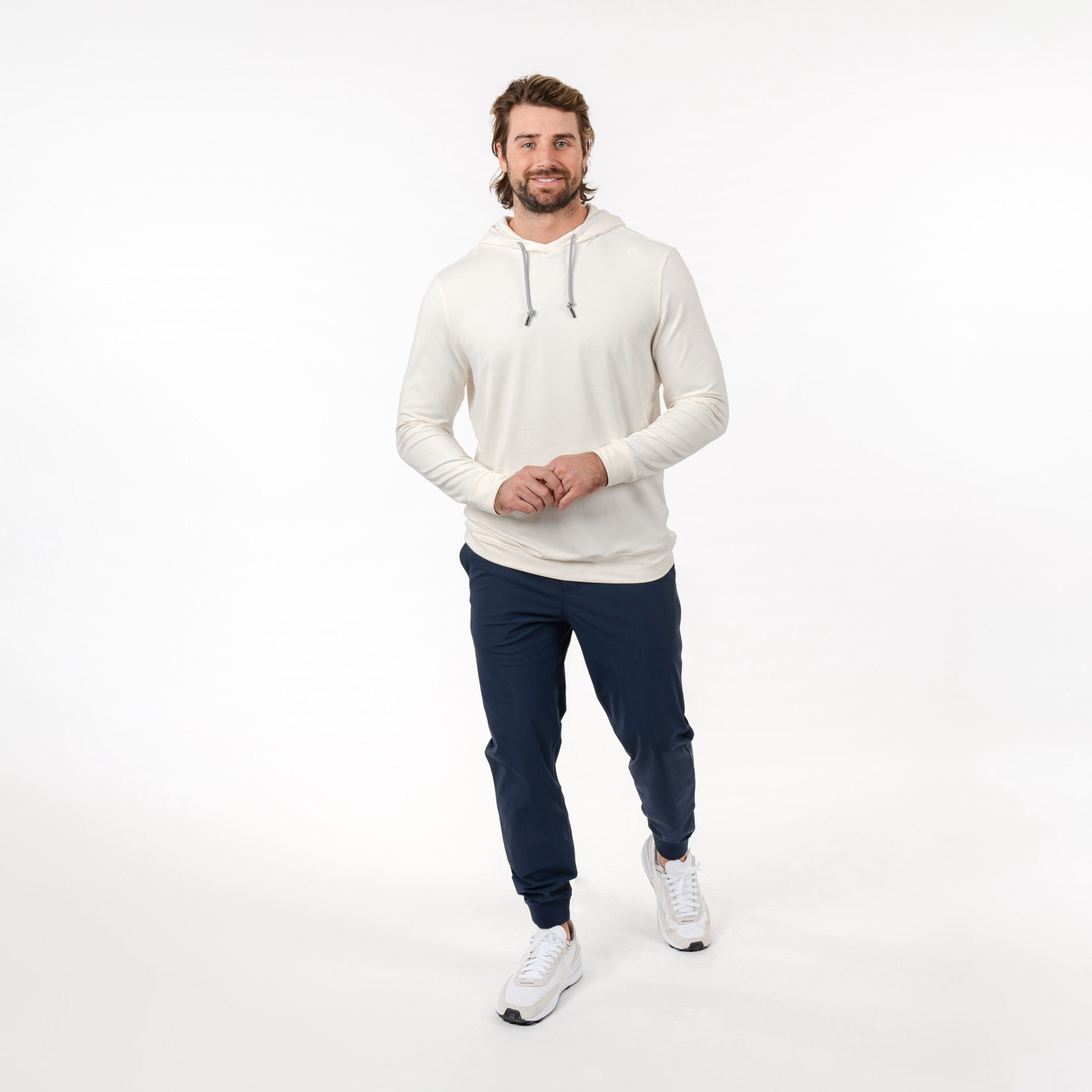 Rhoback Hoodie - Hesi Performance Hoodie | Heather - Ivory/Parchment White
