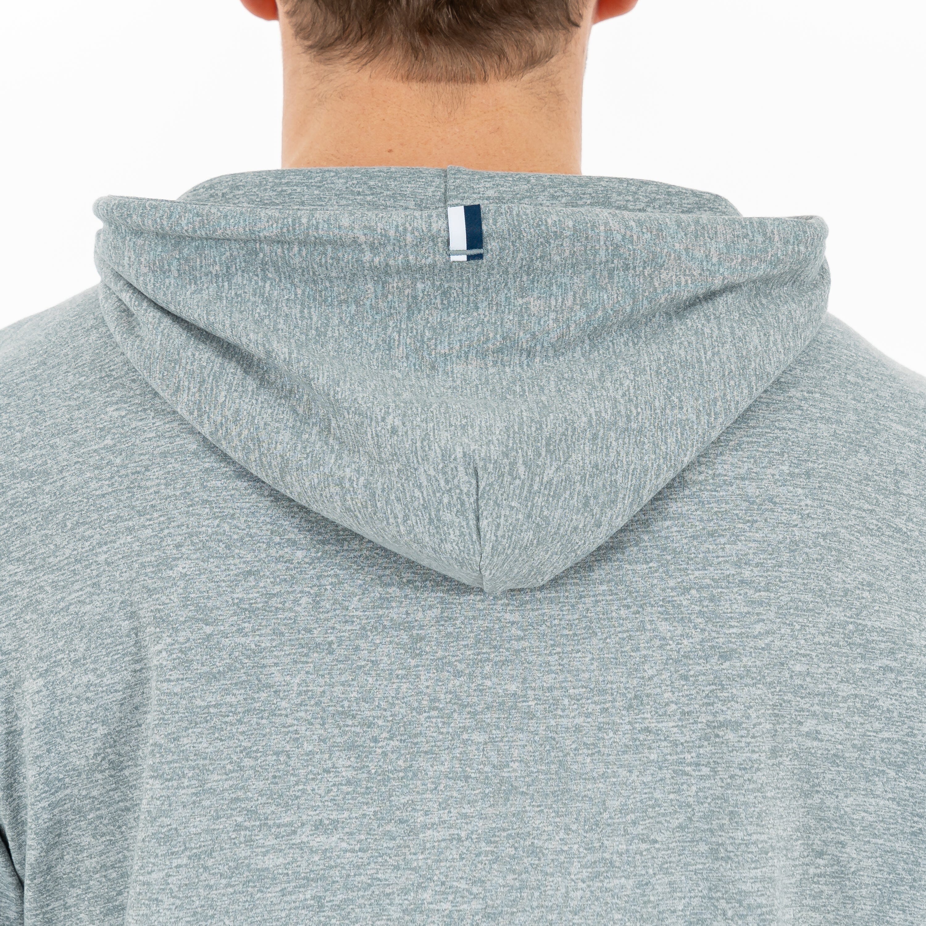 Rhoback Hoodie - Hesi Performance Hoodie | Heather - Jungle Green/White