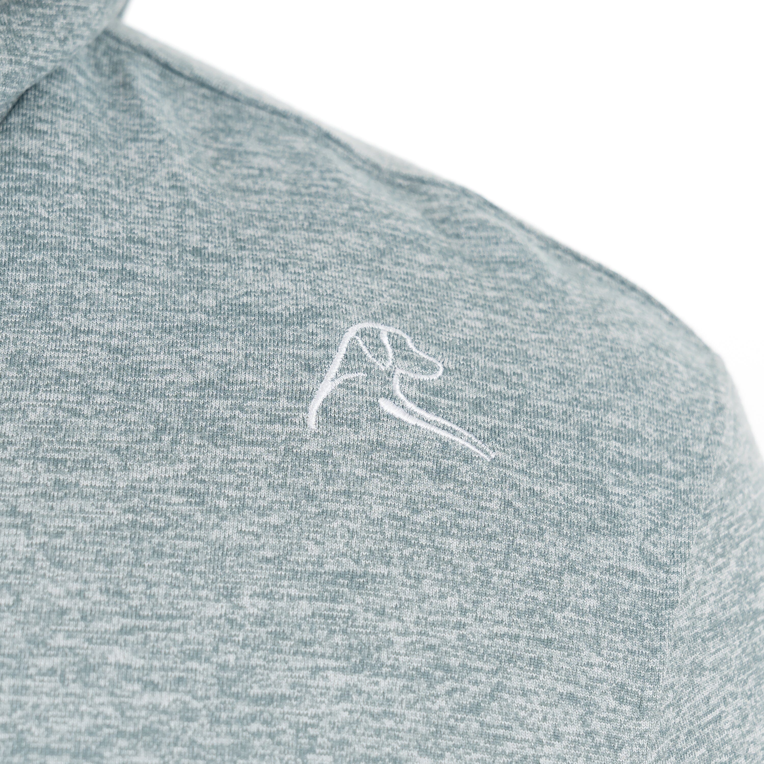 Rhoback Hoodie - Hesi Performance Hoodie | Heather - Jungle Green/White